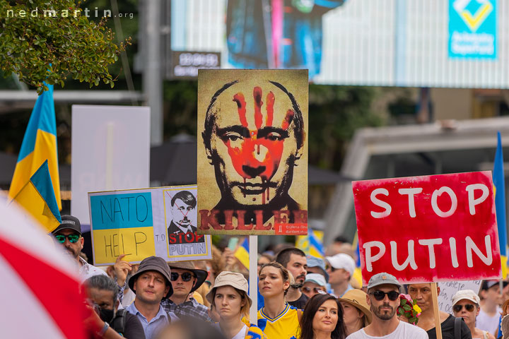 Stand With Ukraine Protest, King George Square, Brisbane