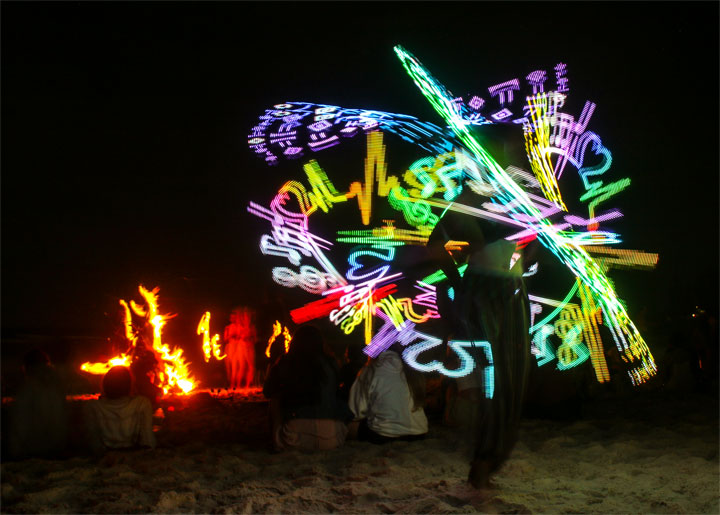 Burleigh Bongos and Fire Twirling