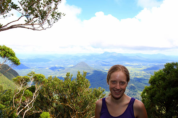 Bronwen overloooking Lamington National Park