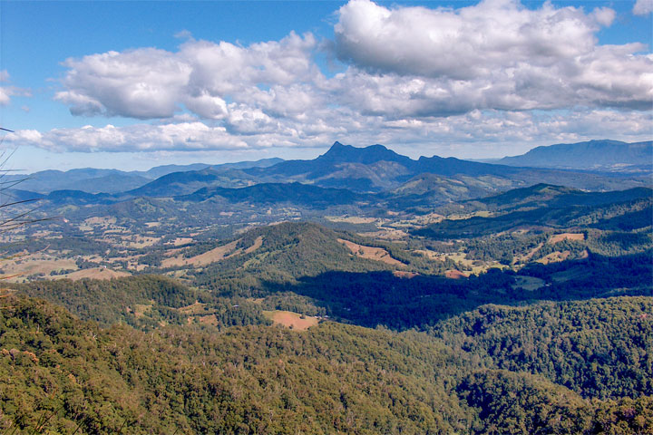 The view from Mt Cougal