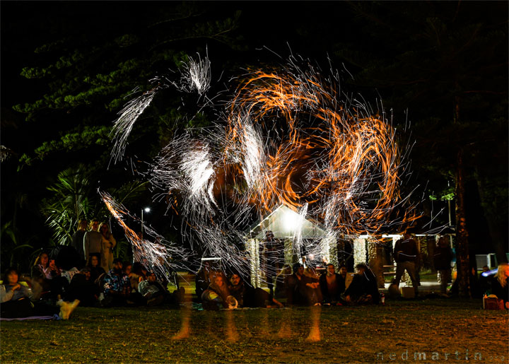 Burleigh Bongos and Fire-twirling