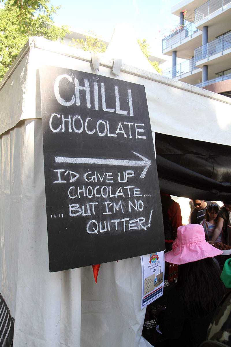 Chilli chocolate at the Regional Flavours Festival