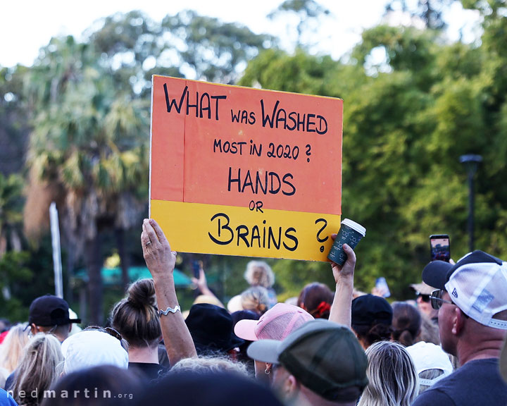 Freedom Rally, Brisbane Botanic Gardens