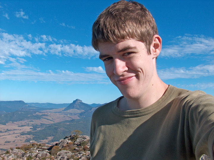 Clint at the top of Mt Maroon