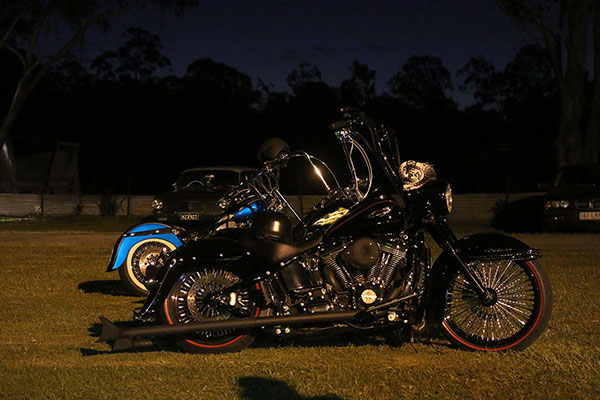 Bikes shining in the light