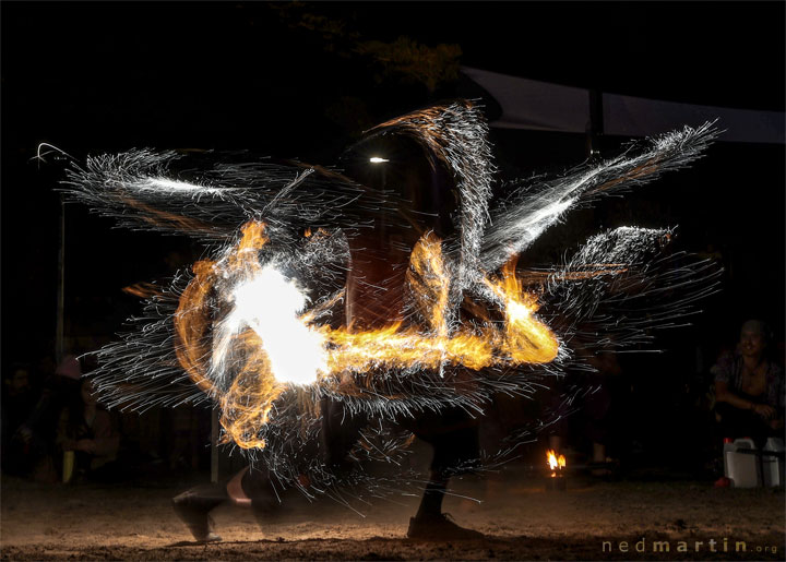 Burleigh Bongos and Fire-twirling