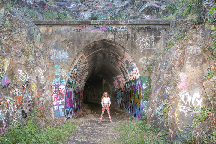 Bronwen at Ernest Junction Tunnel