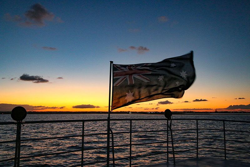 The ferry back to the mainland