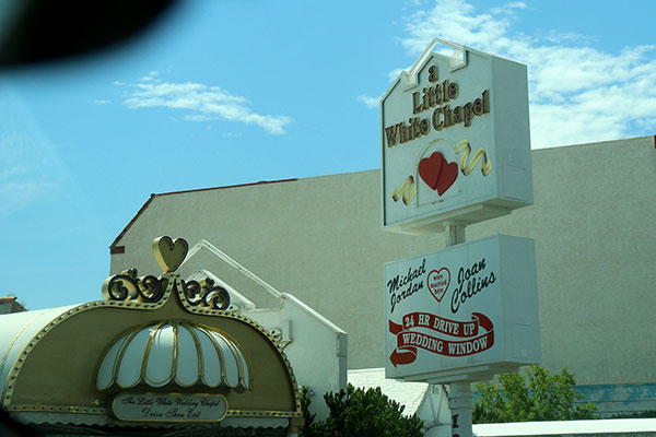 A drive-through wedding chapel