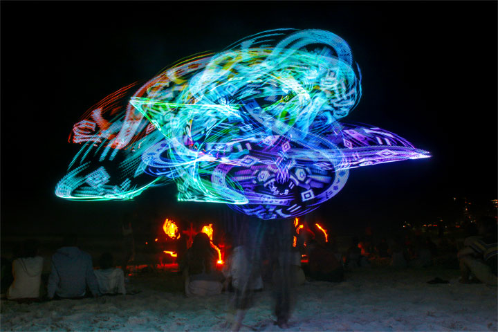 Burleigh Bongos and Fire Twirling