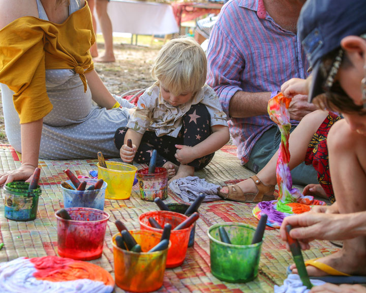 Kids Space – Tie Dye Magic, Island Vibe Festival 2018, Stradbroke Island