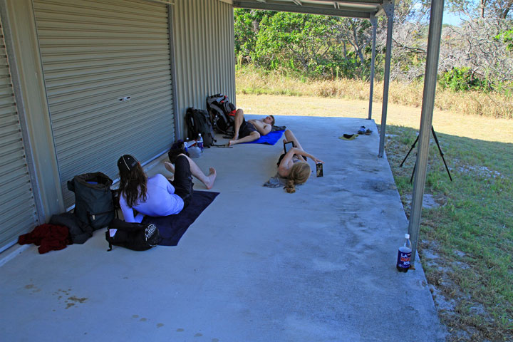 Maz, Chris, Bronwen, Moreton Island