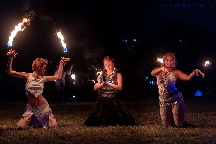 Jaelith Amber Fey, Yaolina Kay, Emmanuellé Gomez, West End Fire Festival, Brisbane