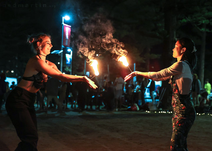 Fire Twirling at Burleigh Bongos