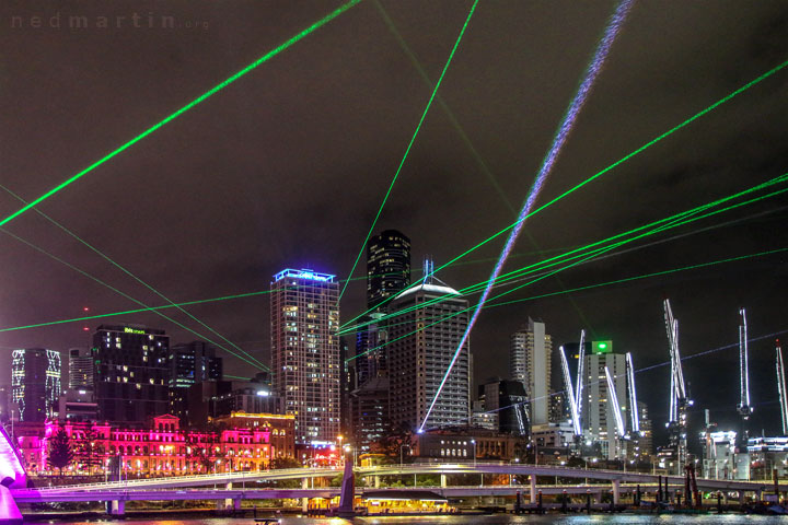 Sunsuper Night Sky Lasers, South Bank, Brisbane