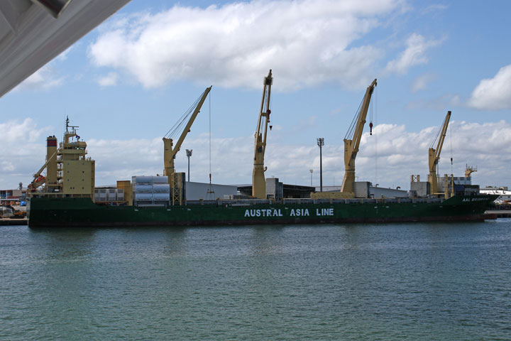 The Port of Brisbane, taken from the MICat ferry to Moreton Island