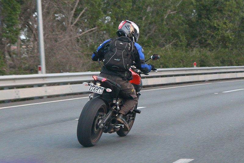 A vegan motorcyclist