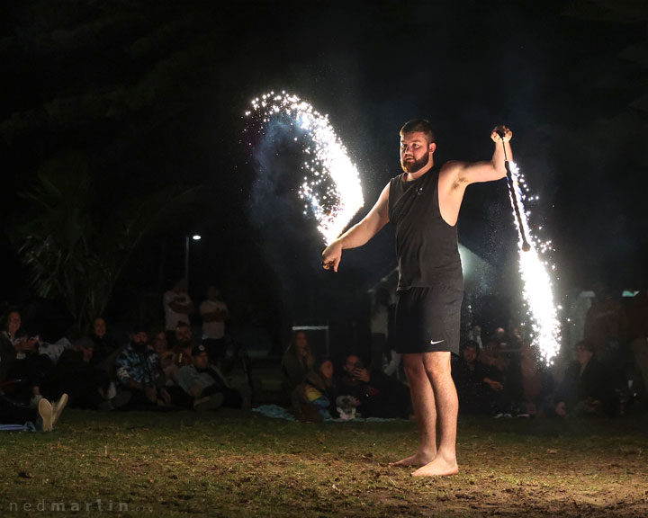 Burleigh Bongos and Fire-twirling