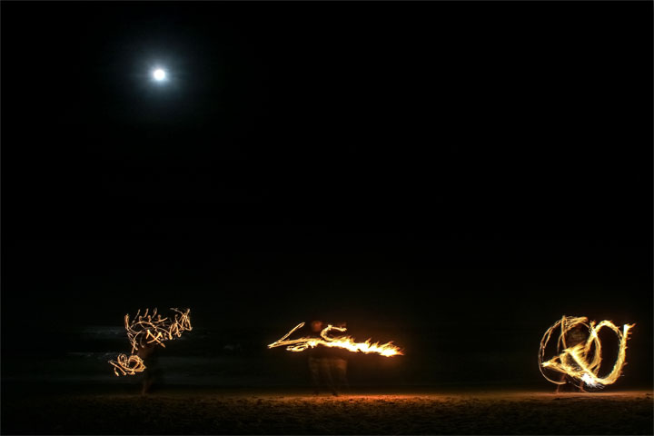 Burleigh Bongos and Fire Twirling