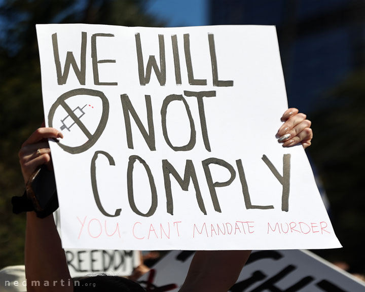 Freedom Rally, Brisbane Botanic Gardens