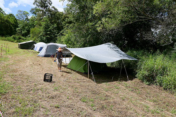 Bronwen & our tent