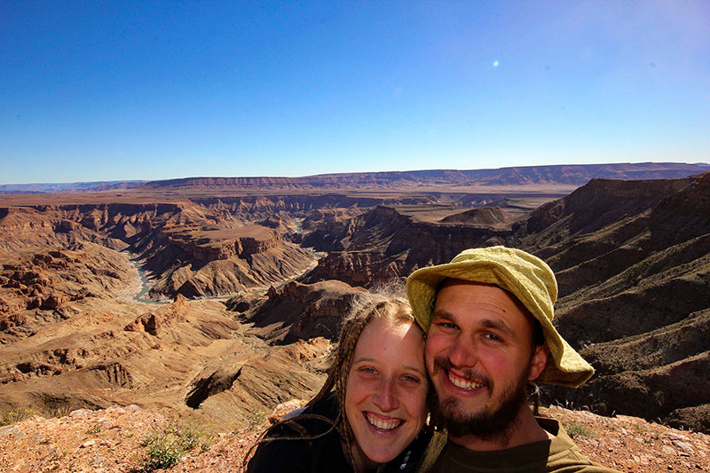 Bronwen & Ned, Fish River Canyon, Namibia