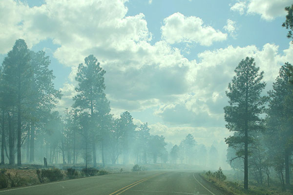 It was quite smokey in Grand Canyon National Park