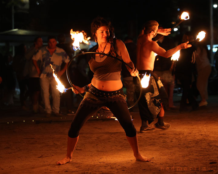 Luisa, Fire Twirling at Burleigh Bongos