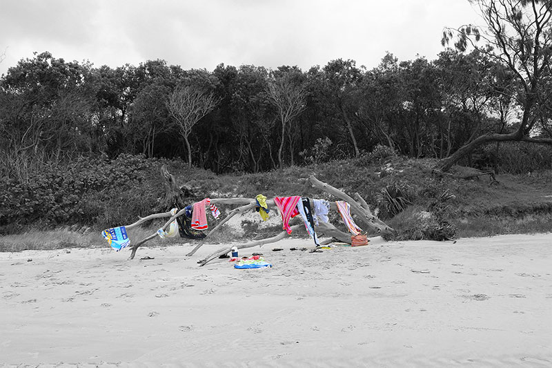 Clothes on the beach