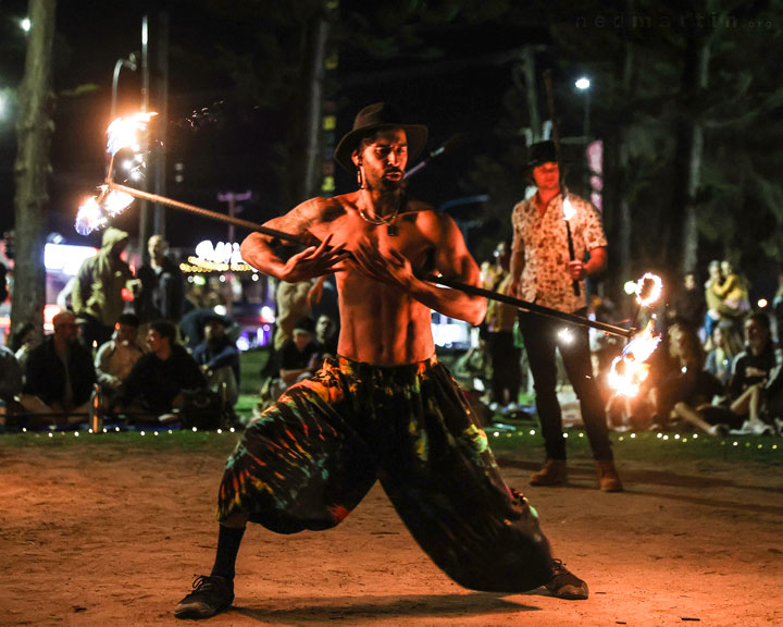 Fire Twirling at Burleigh Bongos