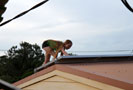 Bronwen cleaning solar panels