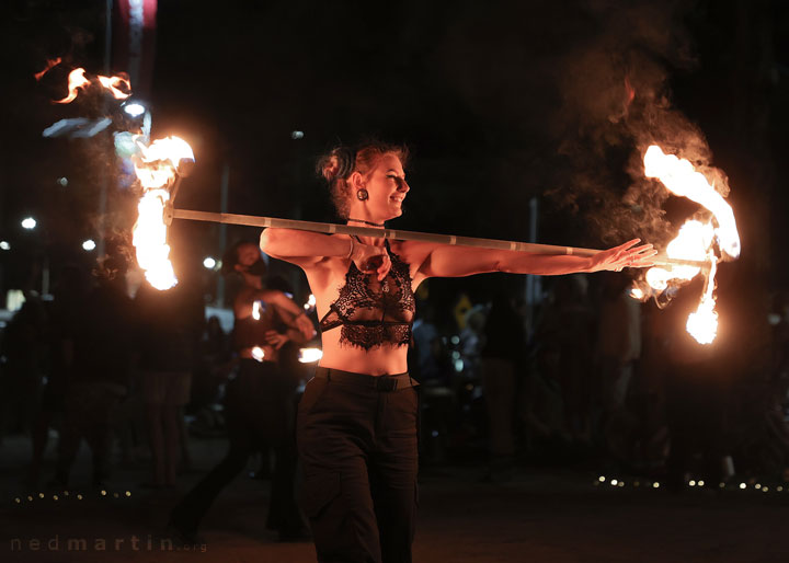 Fire Twirling at Burleigh Bongos
