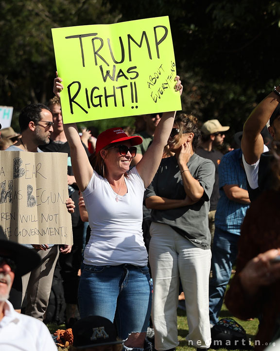 Freedom Rally, Brisbane Botanic Gardens