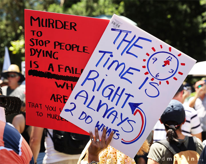 Freedom Rally, Brisbane Botanic Gardens