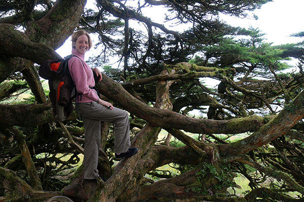 Bronwen on the way back from Point Reyes Lighthouse