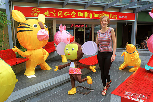 Bronwen with a random zodiac animal