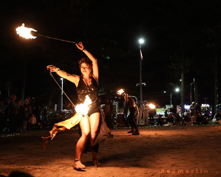 Fire Twirling at Burleigh Bongos