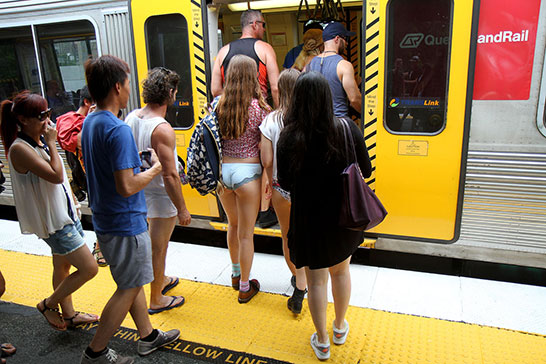 Brisbane “No Pants Subway Ride”