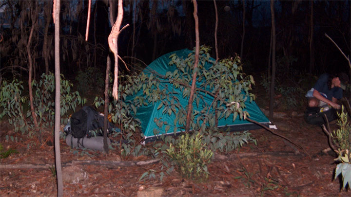 Ned at the campsite