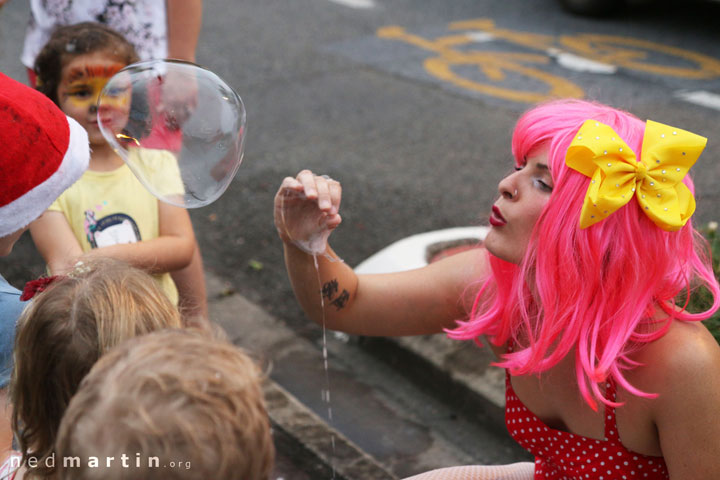 Miss Bubbles at the Paddington Christmas Fair