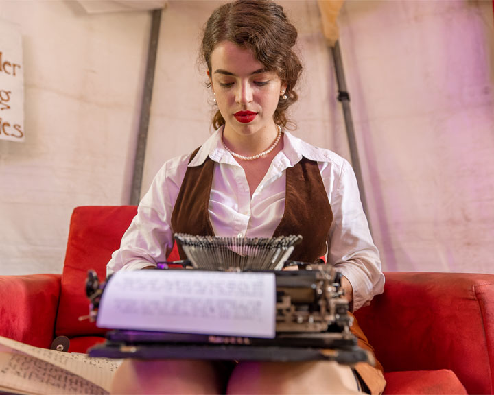 The Hopeless Romantic’s Time-Travelling Typewriter, Spiegeltent, Yonder Festival 2021