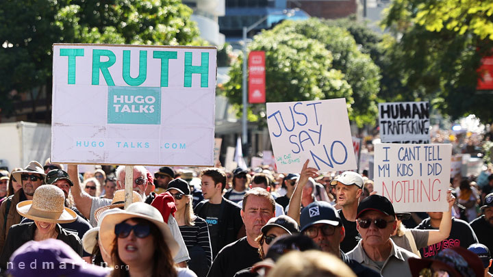 Freedom Rally, Brisbane Botanic Gardens