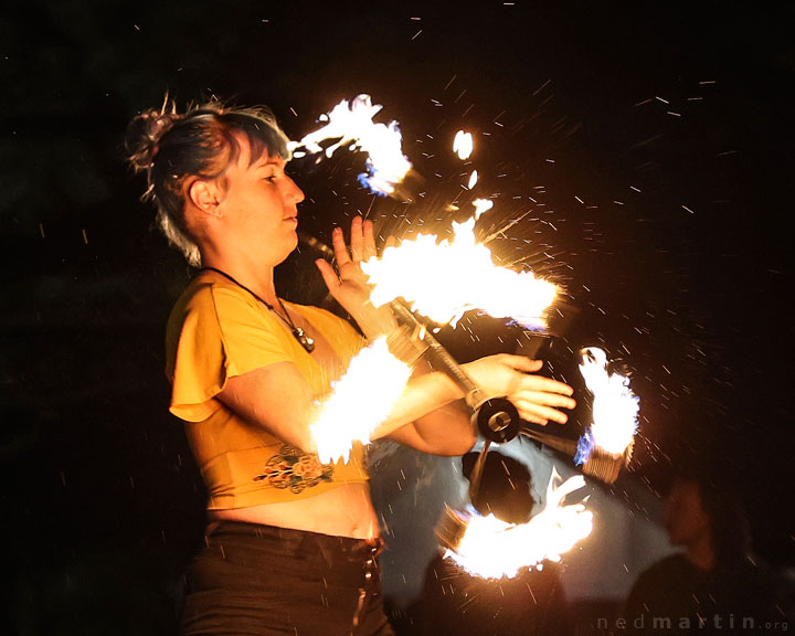Burleigh Bongos and Fire-twirling