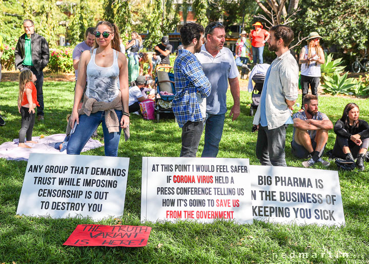 Freedom Rally, Brisbane Botanic Gardens