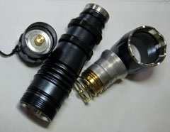 Sky Ray XM-L T6 torch disassembled