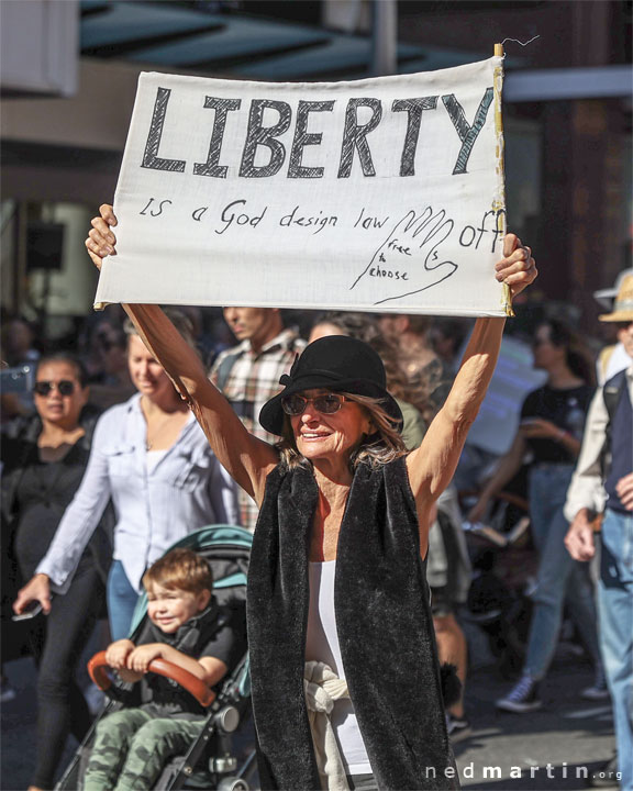 Freedom Rally, Brisbane Botanic Gardens