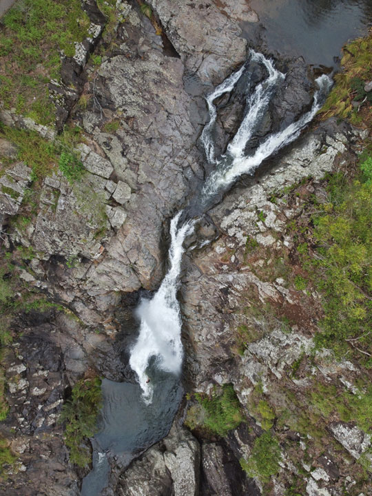 Cedar Creek Falls from above