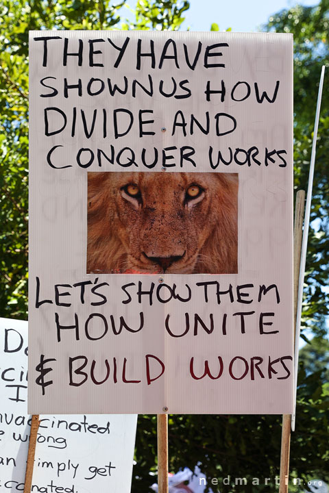 Freedom Rally, Brisbane Botanic Gardens