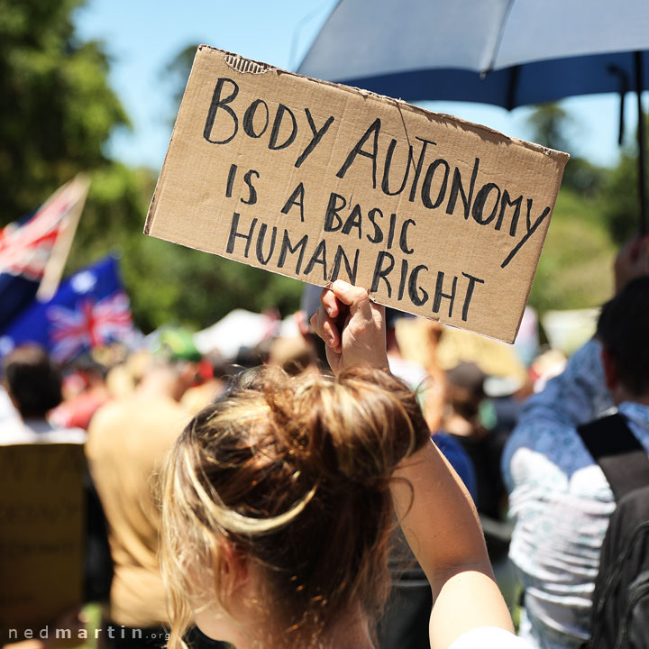 Freedom Rally, Brisbane Botanic Gardens