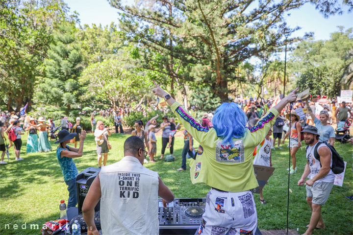 Freedom Rally, Brisbane Botanic Gardens